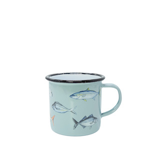 Enamel Mug NZ Fish Blue - Moana Rd