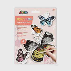 Gifts And Toys Children Children Other: Avenir Scratch Stickers -  Butterfly
