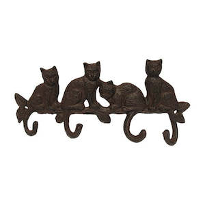 Four Cats Cast Iron Hook