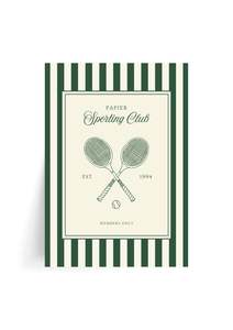 Silhouettes: Sporting Club Tennis Print
