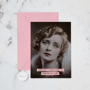 SURPRISE MY LIVER GREETING CARD