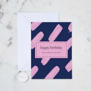 REST HOME'S BOOKED GREETING CARD