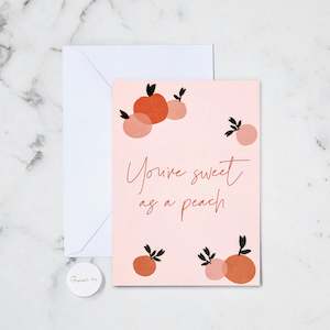 Love Cards: SWEET AS A PEACH GREETING CARD