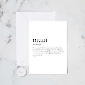 MUM GREETING CARD