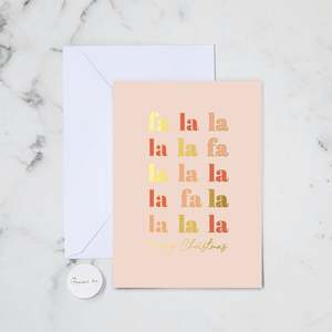 FA LA LA XMAS GREETING CARD
