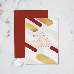 MISTLETOE GREETING CARD