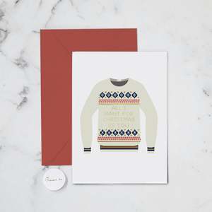 ALL I WANT FOR CHRISTMAS GREETING CARD