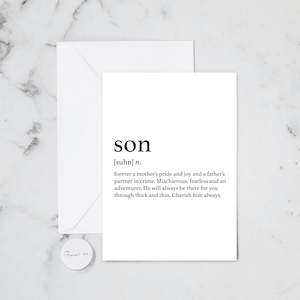 Kids Baby Cards: SON GREETING CARD