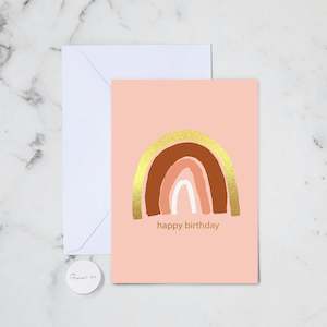 GOLD RAINBOW GREETING CARD
