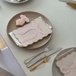 'JESS OWENS BABY SHOWER' BOW MENU & PLACE NAME SET