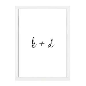 Family Custom: CUSTOM COUPLE INITIAL PRINT