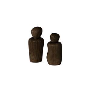 Wavy salt and pepper shakers- Dark Brown