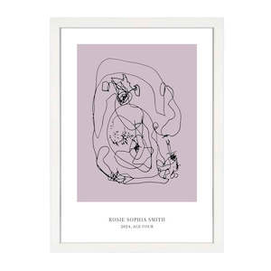 CUSTOM MINIMAL TURN YOUR KIDS ART INTO A PRINT LILAC