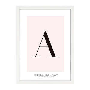 Kids Custom: CUSTOM ALPHABET PRINT PINK