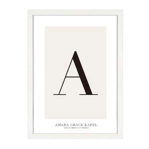 Kids Custom: CUSTOM ALPHABET PRINT NATURAL