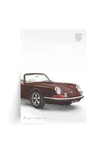 Silhouettes: Classic 911 Car - Brown