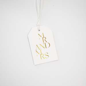 MR AND MRS GIFT TAG
