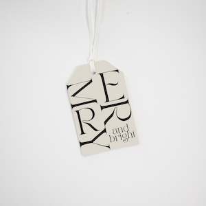 Greeting Cards: MERRY AND BRIGHT GIFT TAG