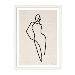 Silhouettes: HOMEBODII LINEN PRINT BLACK