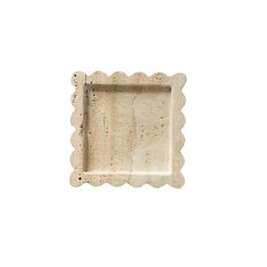 Travertine Scalloped Tray