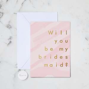 BE MY BRIDESMAID GREETING CARD
