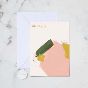 Thank You Cards: WATER COLOUR THANK YOU GREETING CARD