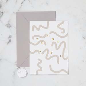 Thank You Cards: GOLD THANK YOU GREETING CARD