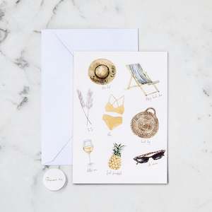 SUMMER ESSENTIALS GREETING CARD