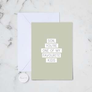 SON FAVOURITE KID GREETING CARD