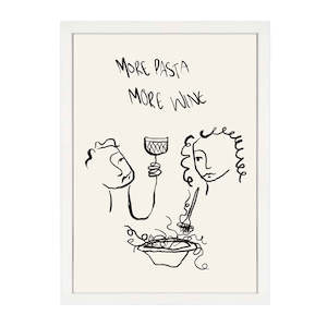 Best Sellers 1: MORE PASTA MORE WINE PRINT