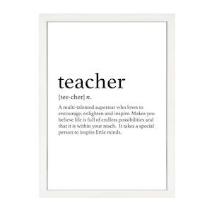 Gifts For Teacher: TEACHER PRINT