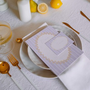 Baby Shower: 'MON AMOUR' MENU & PLACE NAME SET