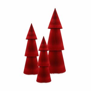 Paper Christmas tree bundle, Red x 3