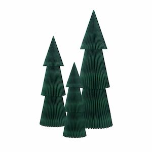 Paper Christmas tree bundle, Dark Green x 3