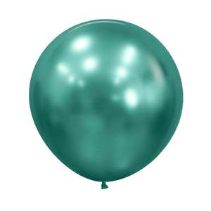 60cm Latex Plain Printed: 60cm Latex Round Plain Sempertex REFLEX Aurora GREEN #20019390- Pack of 3