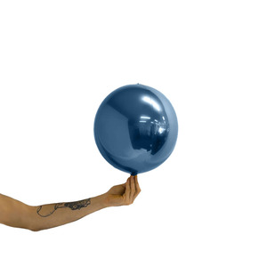 Foil Balloon Ball 10" Metallic NAVY BLUE #289023 - Each