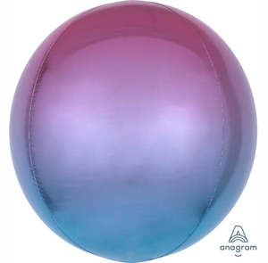 ORBZ Red & Blue Ombre 16"/40cm Balloons #A39845 - Each