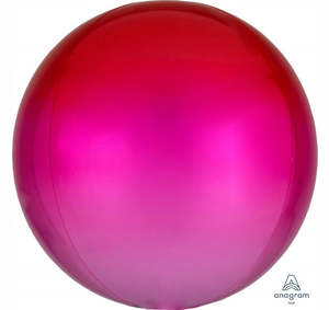 Ombre Orbz: ORBZ Pink & Red Ombre 16"/40cm Balloons #A40553 - Each