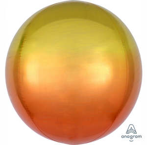 ORBZ Yellow & Orange Ombre 16"/40cm Balloons #A39848 - Each