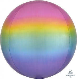 Ombre Orbz: ORBZ Pastel Rainbow Ombre 16"/40cm Balloons #A40554 - Each