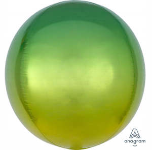 Ombre Orbz: ORBZ Yellow & Green Ombre 16"/40cm Balloons #A39846 - Each
