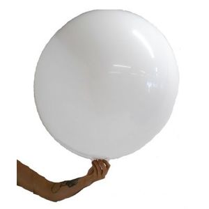 Balloon Balls: 32"/81cm Stretch Satin BALL WHITE 320901