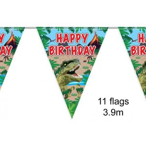 Banners Bunting: Flag Bunting BIRTHDAY Jurassic Dino #OT632585