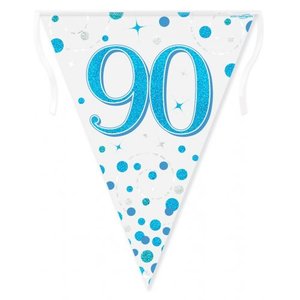 Flag Bunting Spkle Fizz Blue B'DAY 90 #OT632448