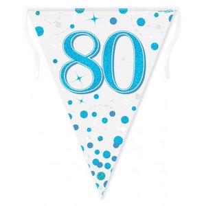 Flag Bunting Spkle Fizz Blue B'DAY 80 #OT632431