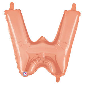 14" Foil JUNIOR Letter W ROSE GOLD #FS2534924WRG