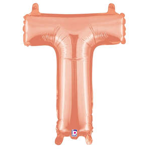 Junior Letters: 14" Foil JUNIOR Letter T ROSE GOLD #FS2534920TRG