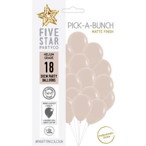 Pick A Bunch: 12"/30cm Latex WHITE SAND 18 pack #700071