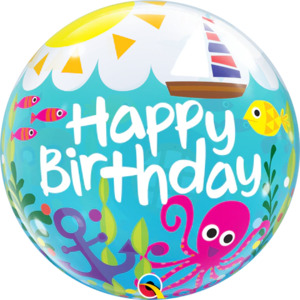 56cm Single Bubble Birthday Maritime Fun #15731 - Each (Pkgd.)