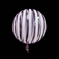 18" Bubble Balloon Pink STRIPE #BBSTRIPE-PK
